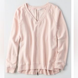 American Eagle Women’s Soft, Back-zip Sweatshirt.  Size Small